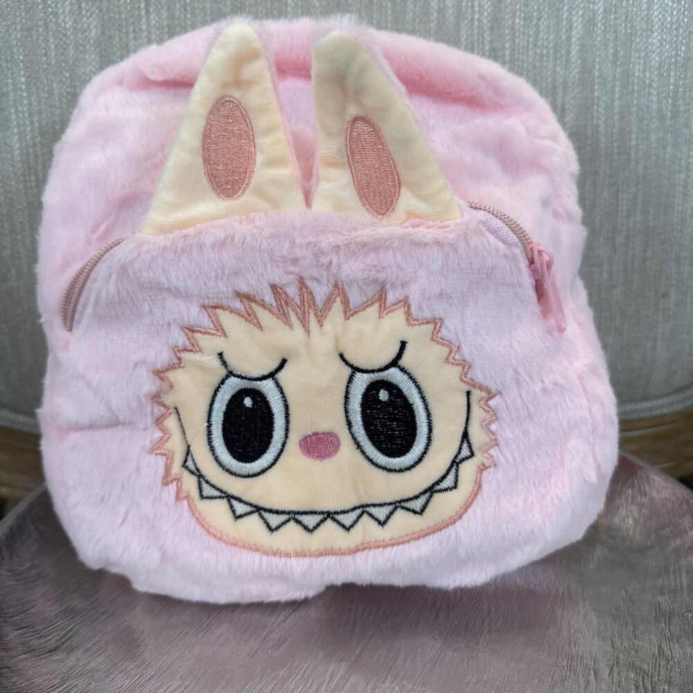 Plush pink mini–Monster Cartoon Backpack Kawaii aesthetic cute novelty bag